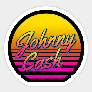 Johnny Personalized Name Birthday Retro 80s Styled Gift Sticker